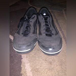 Puma Men's Black Lace-Up Sneakers with White Accent